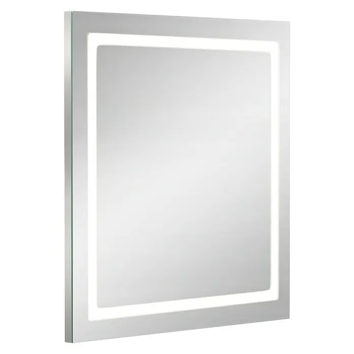 Camargue Espacio Ogledalo s LED rasvjetom - 80 x 80 cm, S prekidačem za prevrtanje - Dijagonalni pogled