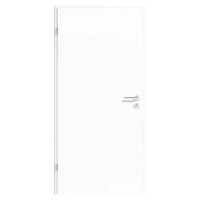 GetaDoor Laminit Zimmertür GL 222 - 735 x 1.985 mm, DIN Anschlag: Links, Arctic Weiß, Mittellage: Röhrenspan - Vorderansicht