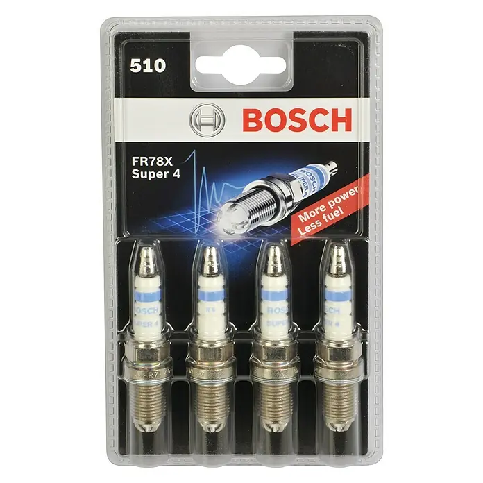 Bosch Zündkerzen-Set - Anzahl: 4 Stk., Schlüsselweite: 16 mm - Vorderansicht