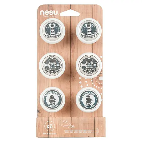 Nesu  Pomo para muebles Captain 6 uds.