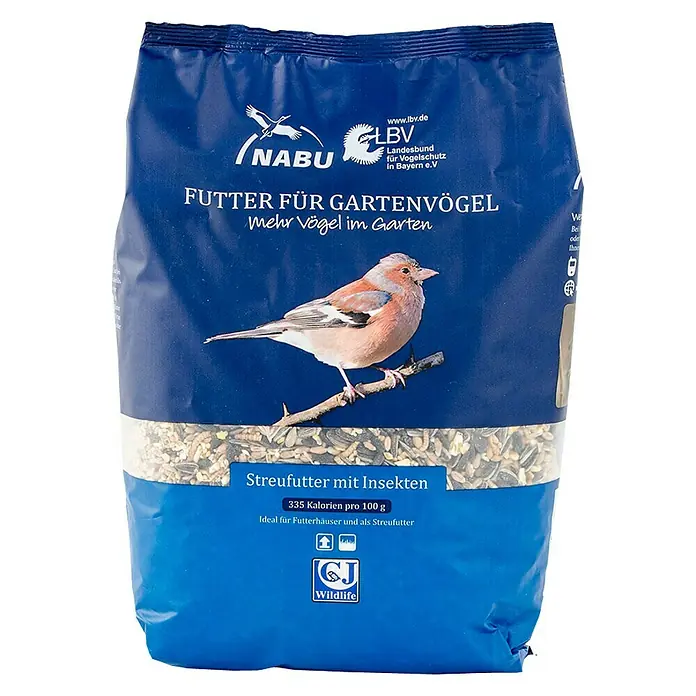 CJ Wildlife Wildvogelfutter - 2 kg, Mit Insekten - Vorderansicht