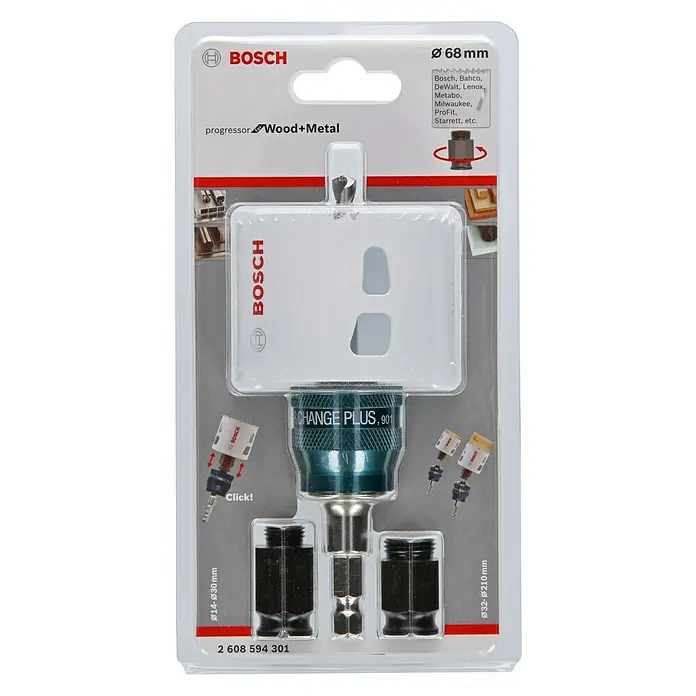 Bosch Professional Lochsägen-Set BiM Progressor - Durchmesser: 68 mm, 5 -tlg. - Vorderansicht