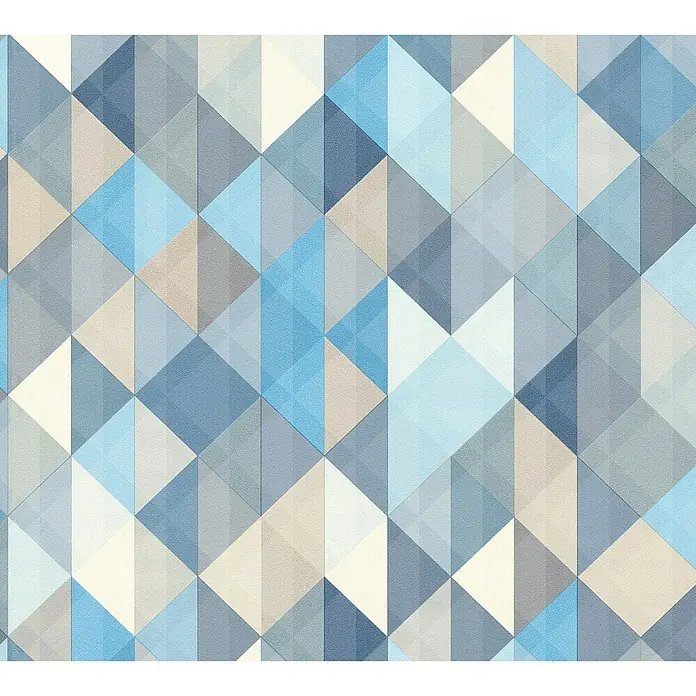 AS Creation Skandinavian 2 Vliestapete Spot 4 Grafik - Blau/Creme, Grafisch, 10,05 x 0,53 m - Detailaufnahme