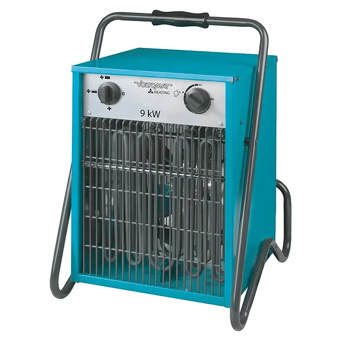 Voltomat HEATING Bauheizer - 9.000 W, 400 V - Diagonale Ansicht