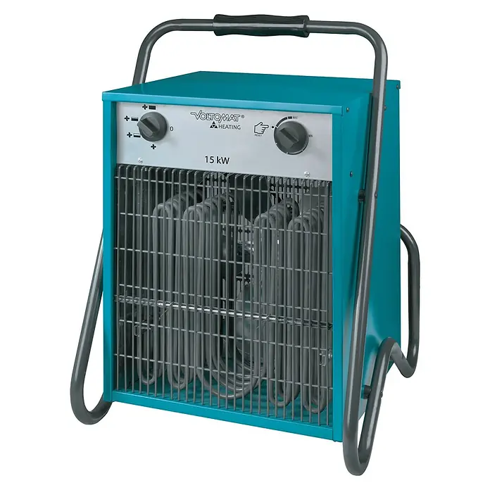 Voltomat HEATING Bauheizer - 15.000 W, 400 V - Diagonale Ansicht