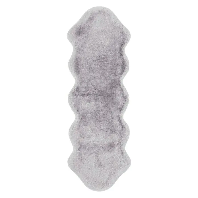Kayoom Deko-Kunstfell Rabbit doppelt - Tieroptik, Silber, 180 x 60 cm, 100 % Polyester - Ansicht von oben