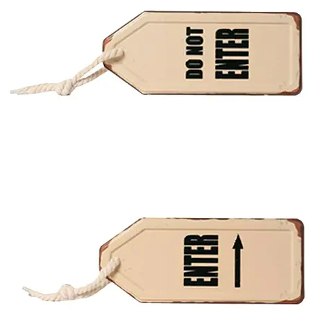 Placa metálica Reversible