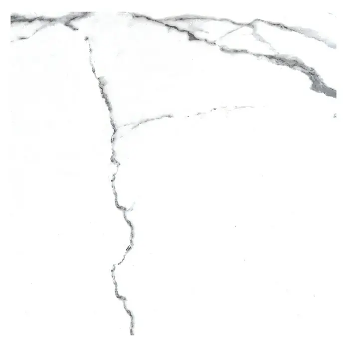 Feinsteinzeugfliese Calacatta - 100 x 100 cm, Weiß, Glänzend - Draufsicht