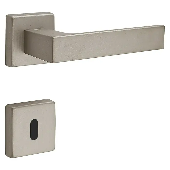 Diamond Doors Zimmertürgarnitur Savannah - Türstärke: 40 mm - 45 mm, Buntbart BB, Samtgrau - Vorderansicht