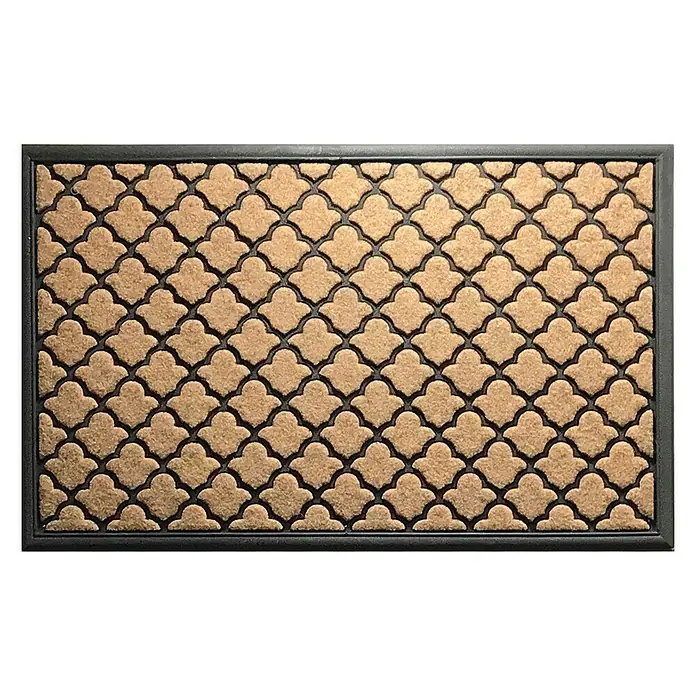 Felpudo antideslizante Multiusos Saona - Beige/Marrón, 75 x 45 cm, Polipropileno y goma