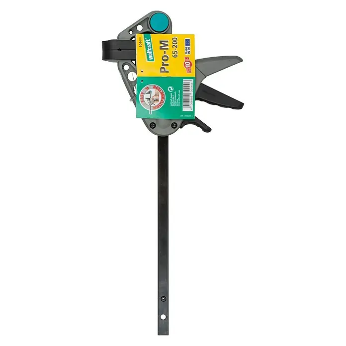 Wolfcraft Einhandzwinge EHZ 65-200 - Spannweite: 200 mm, Ausladung: 65 mm - Vorderansicht