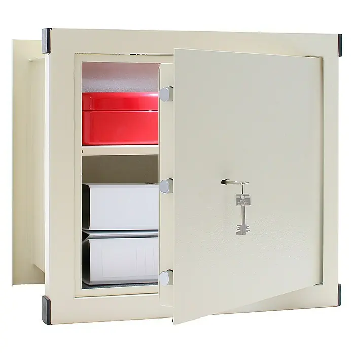 Rottner Wandtresor Hit - L x B x H: 47 x 51,5 x 37,5 cm, Doppelbartschloss