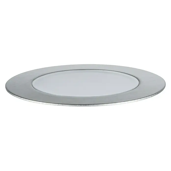 Paulmann Plug & Shine Set de luces de jardín LED Floor - Plateado, IP65, 1,3 W, Diámetro: 7 cm, 3 ud. - Vista frontal