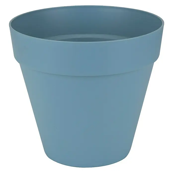 Elho Loft Urban Plantenpot - Buitenmaat (Ø x h): 19 x 18 cm, Kunststof, Vintage blauw - Vooraanzicht