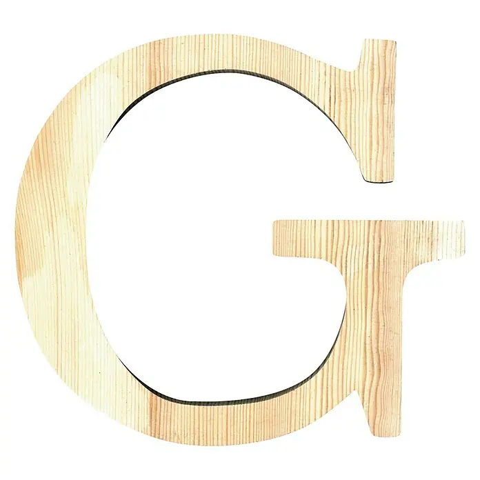 Artemio Letra de madera - Motivo: G, L x An x Al: 19 x 1 x 19 cm, Madera