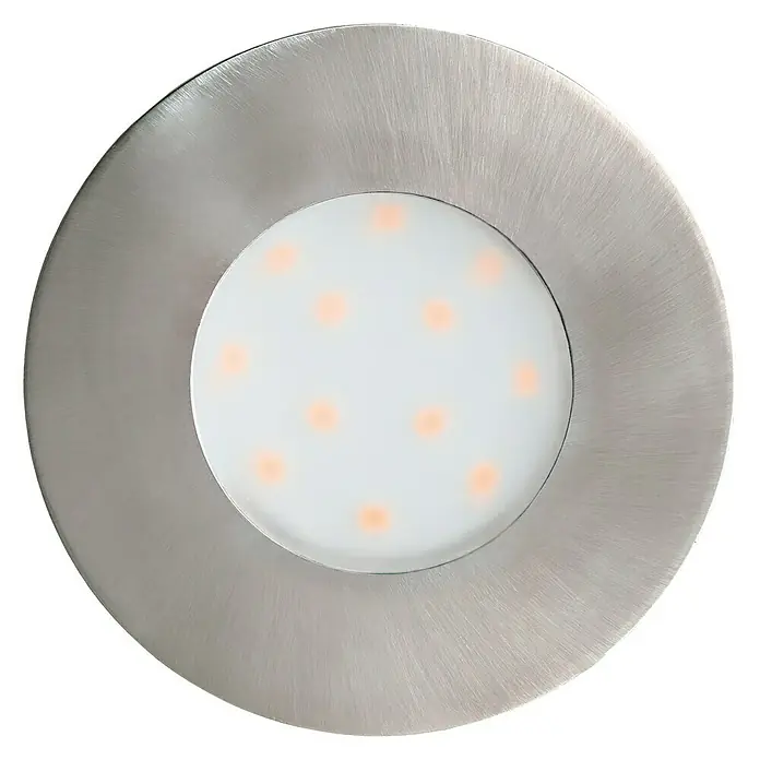 Eglo LED-Einbauleuchte Pineda-IP - 6 W, Nickel matt, Durchmesser Leuchtmittel: 7,8 cm - Vorderansicht