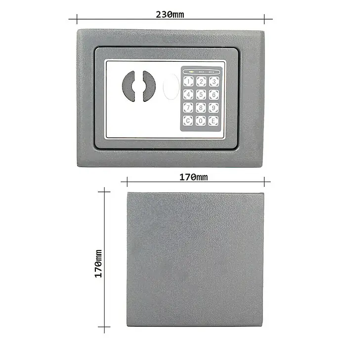 Rottner Möbeltresor Homestar - Elektronisches Zahlenschloss, L x B x H: 17 x 23 x 17 cm, Anthrazit
