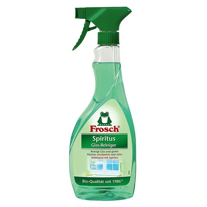 Frosch Spiritus-Glas-Reiniger - 500 ml, Flasche mit Sprühkopf - Vorderansicht