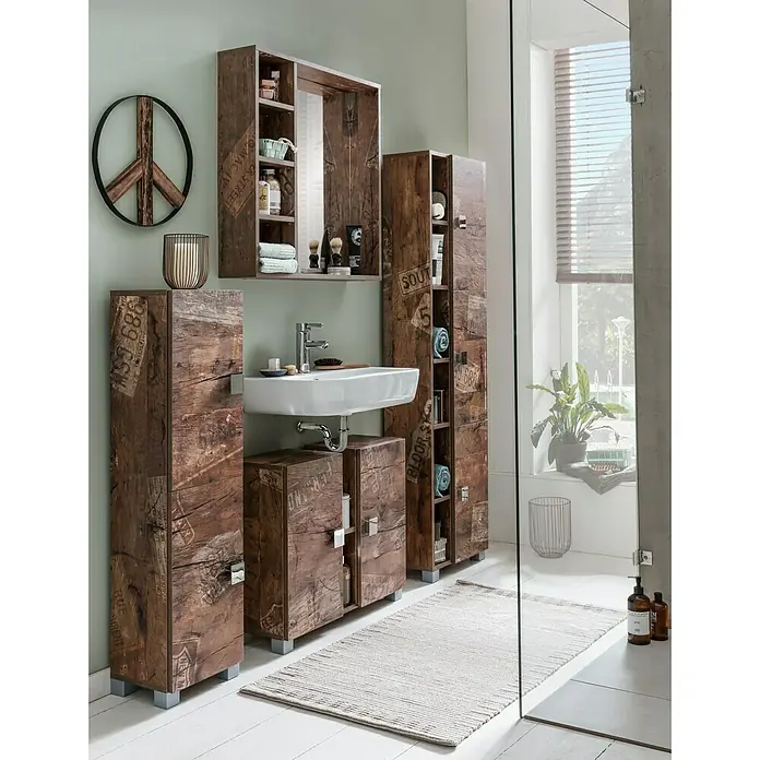 Schildmeyer Edia Highboard - 30 x 23 x 113 cm, Panamaeiche - Stimmungsaufnahme