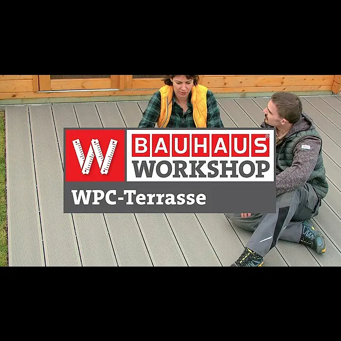 Einhell Power X-Change Akku & Ladegerät PXC-Starter-Kit - 18 V, 1 Akku, 4 Ah - WPC-Terrasse auf bestehenden Belag bauen [Anleitung] | BAUHAUS Workshop