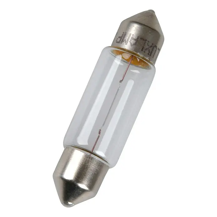 UniTEC Soffittenlampe - C10W, 2 Stk. - Vorderansicht