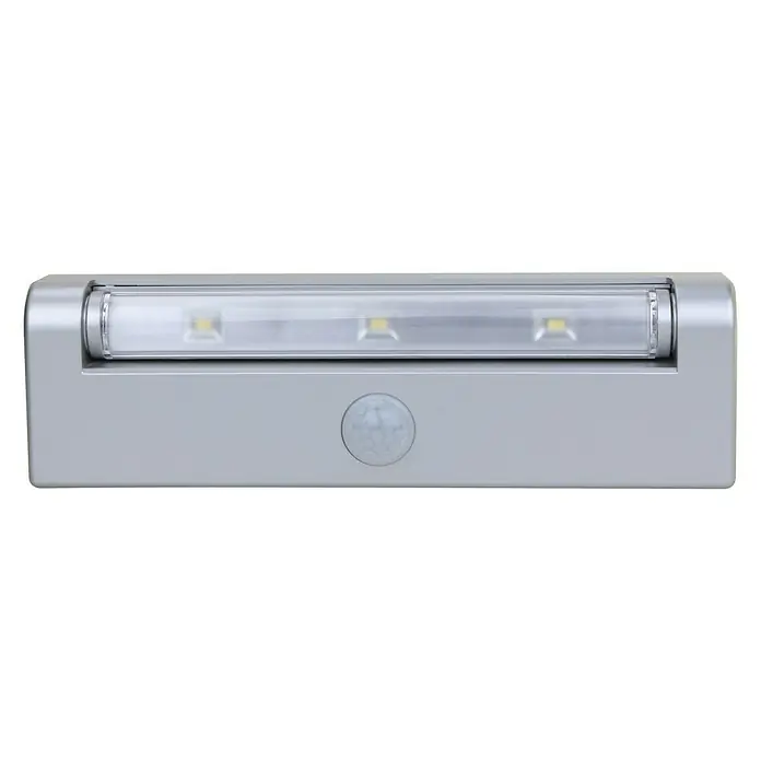 Ritter Leuchten Podelementna LED svjetiljka - 1 W, Senzor pokreta, 220 x 64 x 44 mm, Srebrne boje - Pogled sprijeda