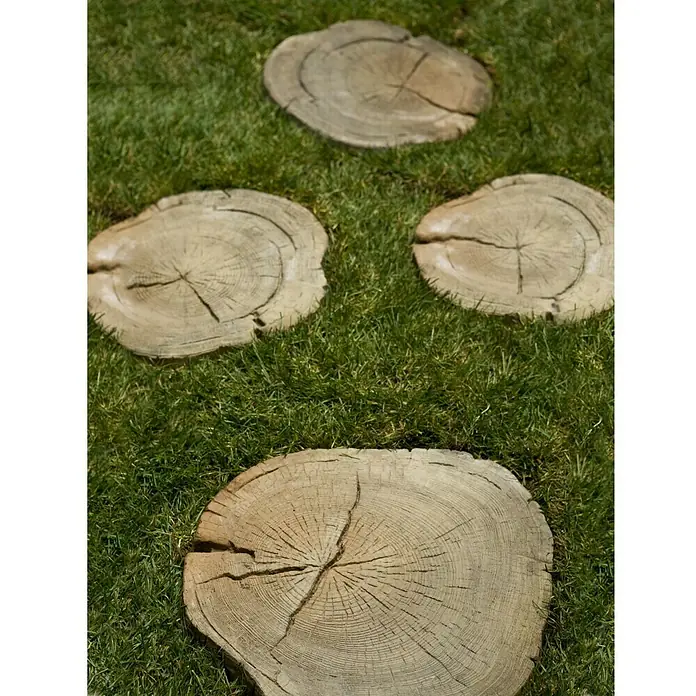 EHL Trittplatte Baumscheibe - Naturbraun, Durchmesser: 300 mm - 450 mm, Stonewood, Beton - Ansicht von oben