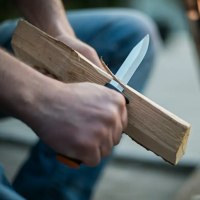 Fiskars Univerzalni nož K 40 - Duljina oštrice: 10 cm - Proizvod u upotrebi