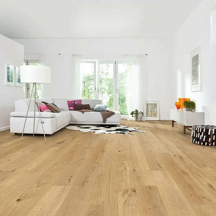 Living by Haro Gotovi parket Hrast premazan uljem strukturirani - 1.085 x 180 x 12 mm, Rustikalni pod - Živopisni prikaz