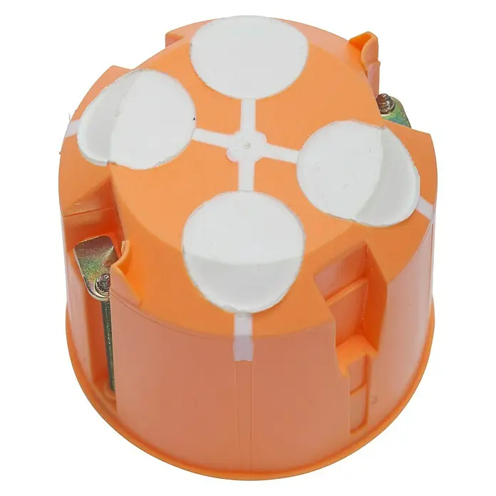 UniTEC Hohlwand-Schalterdose - 61 x 68 mm, 1-fach, Orange, 15 Stk. - Vorderansicht