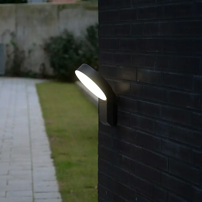 Lutec Vanjska zidna LED svjetiljka Meridan - 14 W, 26,6 x 17,7 x 18 cm, Antracit, IP54 - Živopisni prikaz