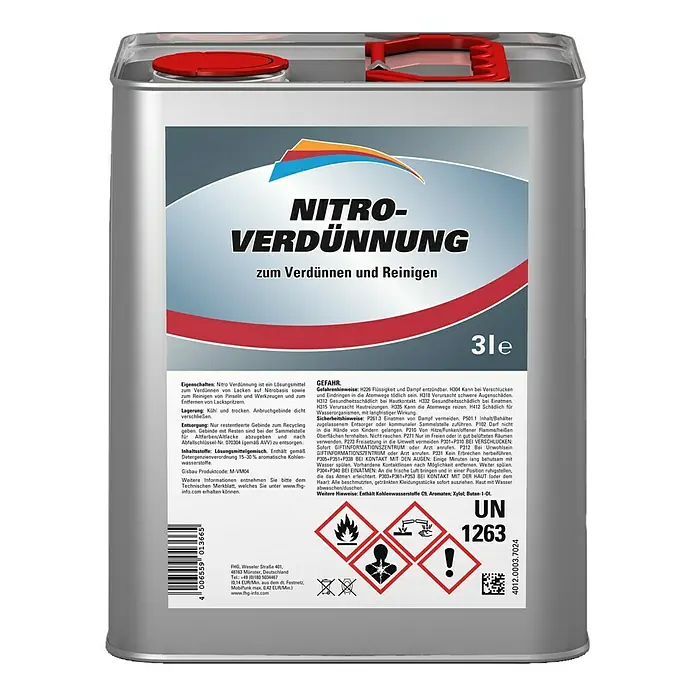 Universal-Nitroverdünnung - 3 l - Vorderansicht
