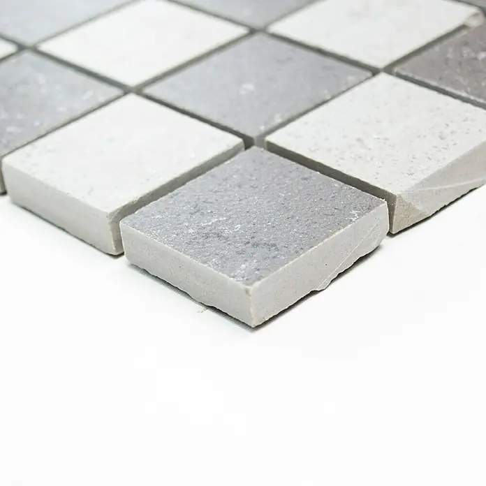 Mosaikfliese Quadrat CCT 322 - 30,6 x 30,6 cm, Grau, Matt - Vorderansicht