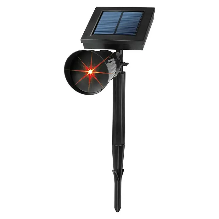 Solar-Laserstrahler Easymaxx - 3,2 V, Li-Ionen - Vorderansicht