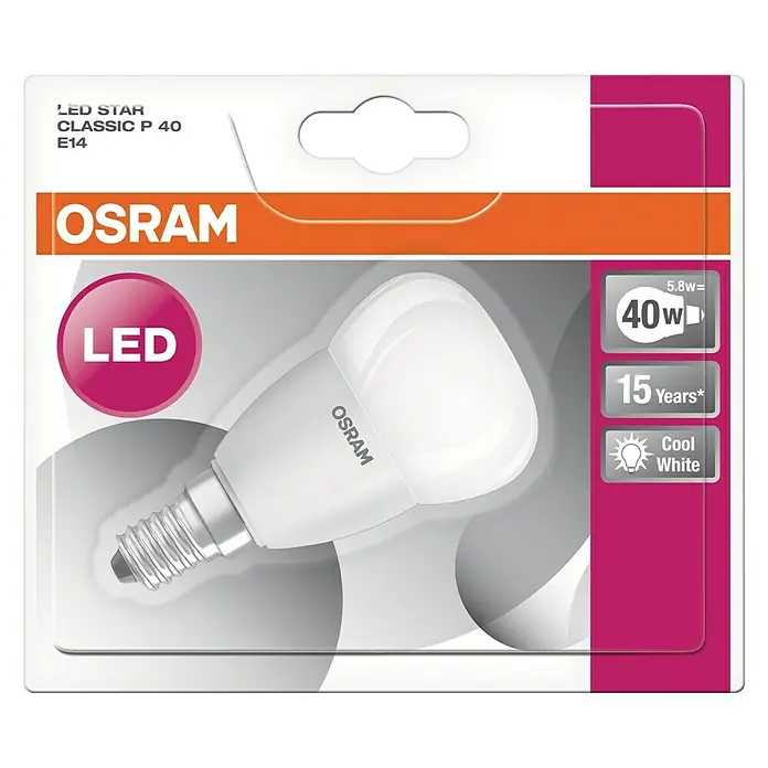 Osram LED žarulja Star Classic P - 5 W, E14, Hladna bijela, Mat - Pogled odozgo