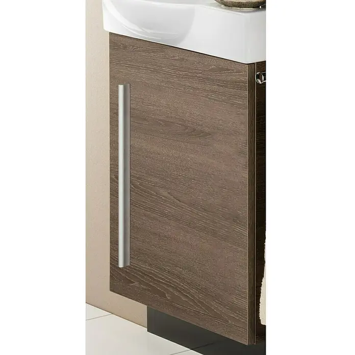 Camargue Stella K welcome Waschtischunterschrank - 44 x 24,3 x 60 cm, Eiche Maron, Matt - Linke Seitenansicht