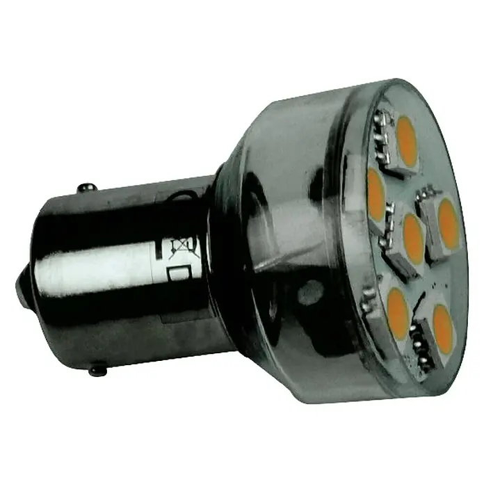 Talamex Ledlamp voor boten - 1 W, 10 V - 30 V, Sokkel: BA15s, Lichtkleur: Warm wit - Diagonaal zicht