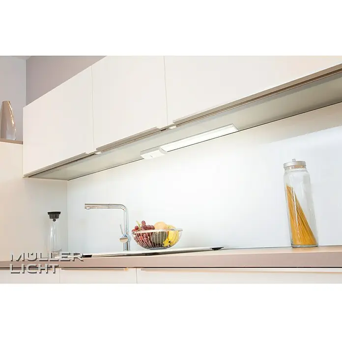 Müller-Licht LED-Unterbauleuchte Flat 60 - 10 W, Wippschalter, 599 x 55 x 27 mm, Weiß