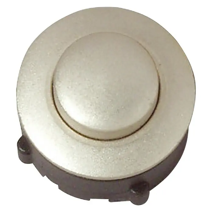 Heidemann Klingeltaster - Silber, Messing, Vernickelt, Durchmesser: 20 mm - Vorderansicht