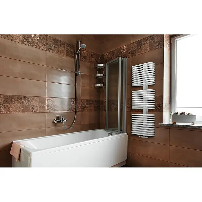 Camargue Badheizkörper Ovaltic - 60 x 73,2 cm, 602 W, Weiß - Stimmungsaufnahme
