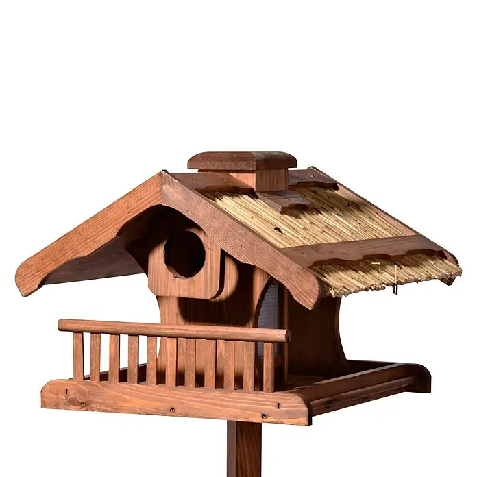 Luxus Vogelhaus Vogelfutterhaus - 54 x 53 x 157,5 cm, Ausstattung: Vogelhausständer - Detailaufnahme