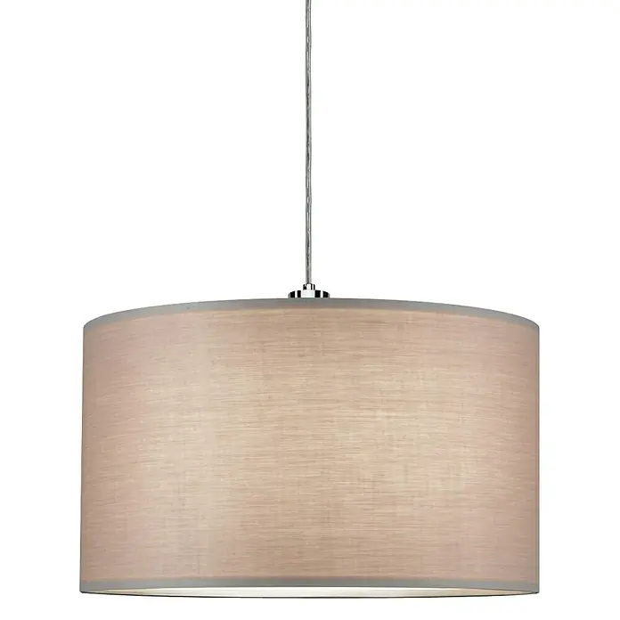 Paulmann URail 2Easy Lampenschirm Tessa - Durchmesser: 45 cm, Grau, Textil, Form: Rund - Vorderansicht
