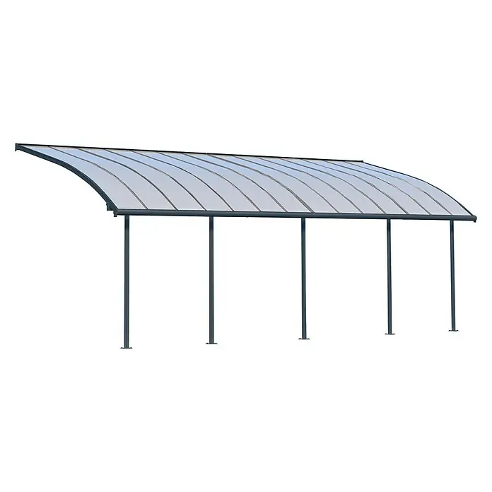 Palram – Canopia Terrassenüberdachung Joya - Tiefe: 3 m, B x H: 8,51 x 2,16 m, Anthrazitgrau - Diagonale Ansicht