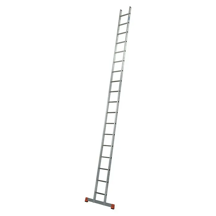 Krause Monto Sprossen-Anlegeleiter Sibilo - 18 Sprossen, Arbeitshöhe: 6,05 m, Aluminium - Linke Seitenansicht