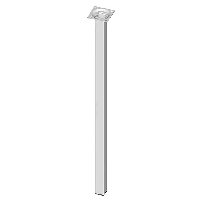 Element System Pata de tubo de acero cuadrangular - L x An x Al: 25 x 25 x 600 mm, Blanco
