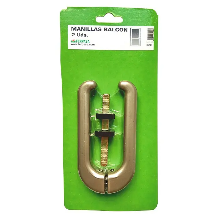 Manilla para ventana - L x An x Al: 12 x 1,5 x 3,5 cm, 1 par, Acero inoxidable