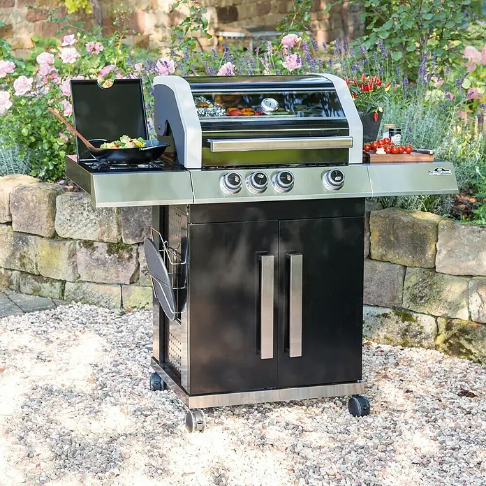 Kingstone KMS Gasbarbecue CLIFF 350 - Aantal branders: 3, Hoofdgrilloppervlak: 59 x 45 cm, 13,5 kW - Sfeeropname