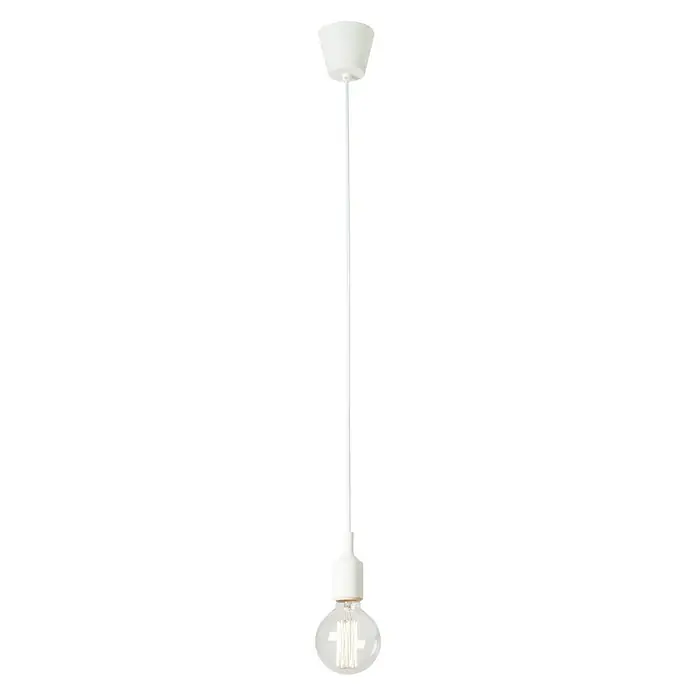 Sulion Lámpara colgante Silikon - 60 W, L x An x Al: 10 x 10 x 125 cm, Blanco, E27