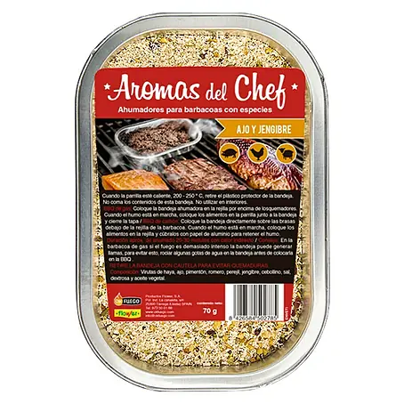 Caja ahumadora ajo y jenjibre