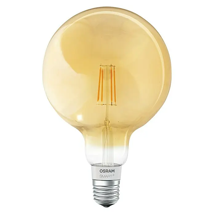 Ledvance LED-Leuchtmittel Globe 60 - 5,5 W, E27, Bernstein, Gold, Globe - Vorderansicht